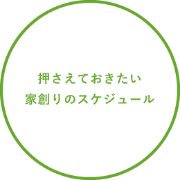 押さえておきたい家創りのスケジュール
